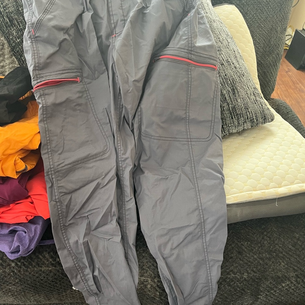 WonderWink Gray and Red Joggers with Durable Fabric